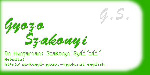 gyozo szakonyi business card